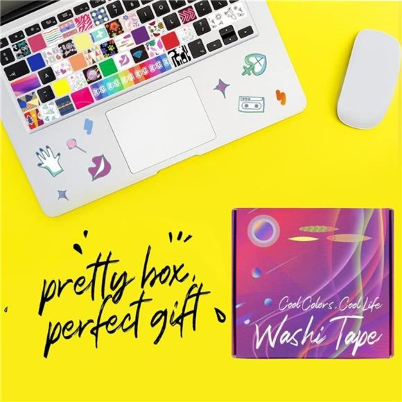 40 Rolls Washi Tape Set - 15 mm Wide Colored Masking Tape for Kids,Decorative - Picture 5 of 7